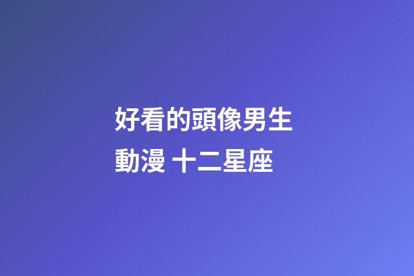 好看的頭像男生 動漫 十二星座-第1張-星座運勢-玄機派